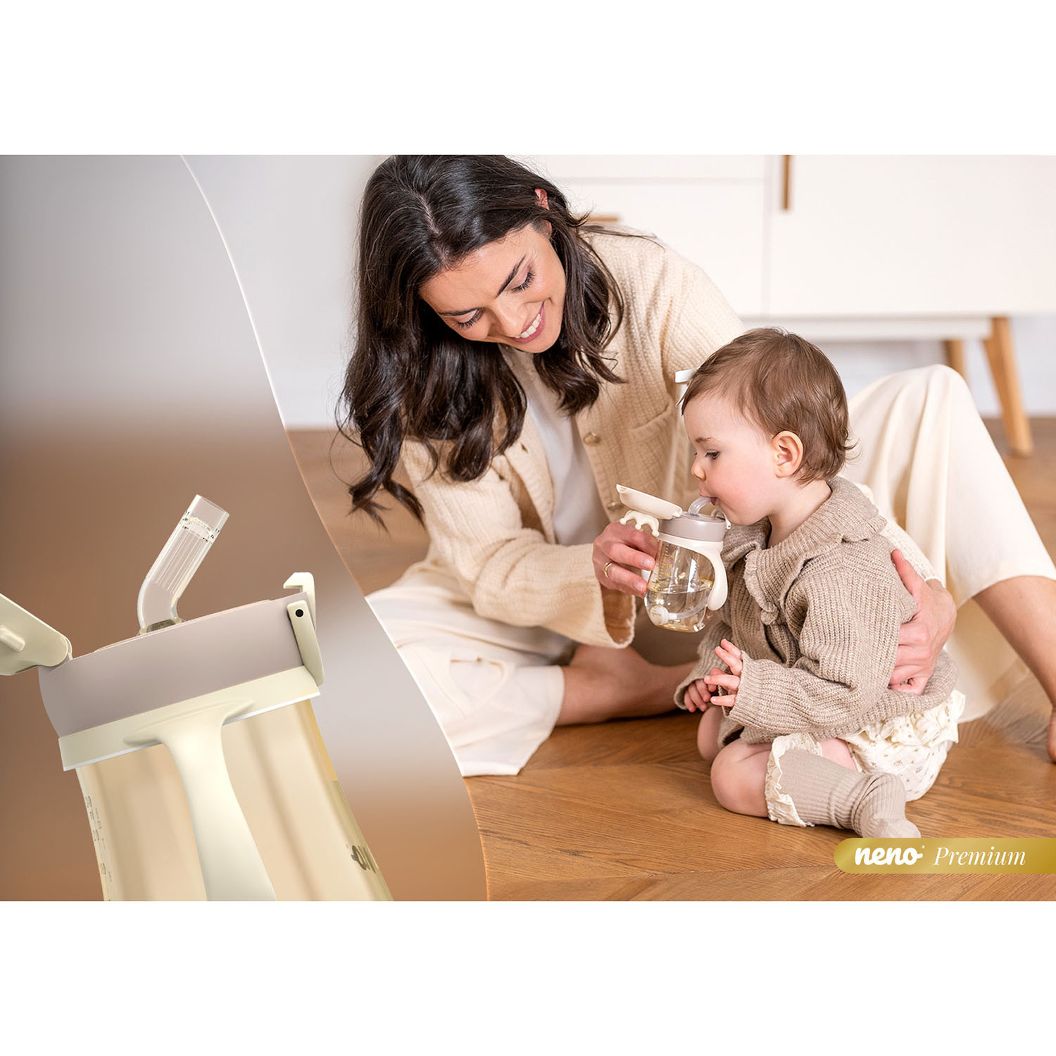 NENO Water Bottle MIO2 Cream 280ml