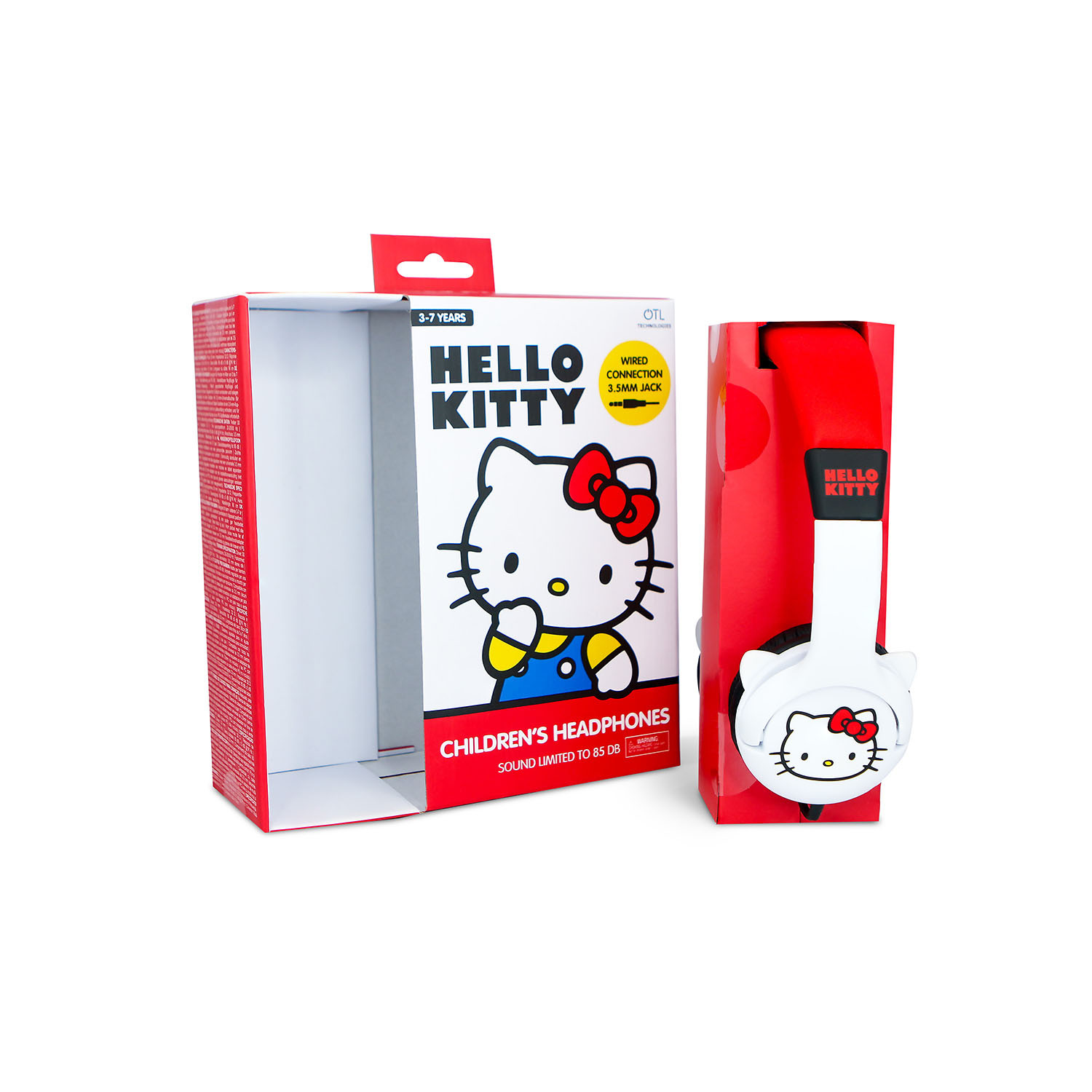 HELLO KITTY Headphones Wired On-Ear 85dB With Ears