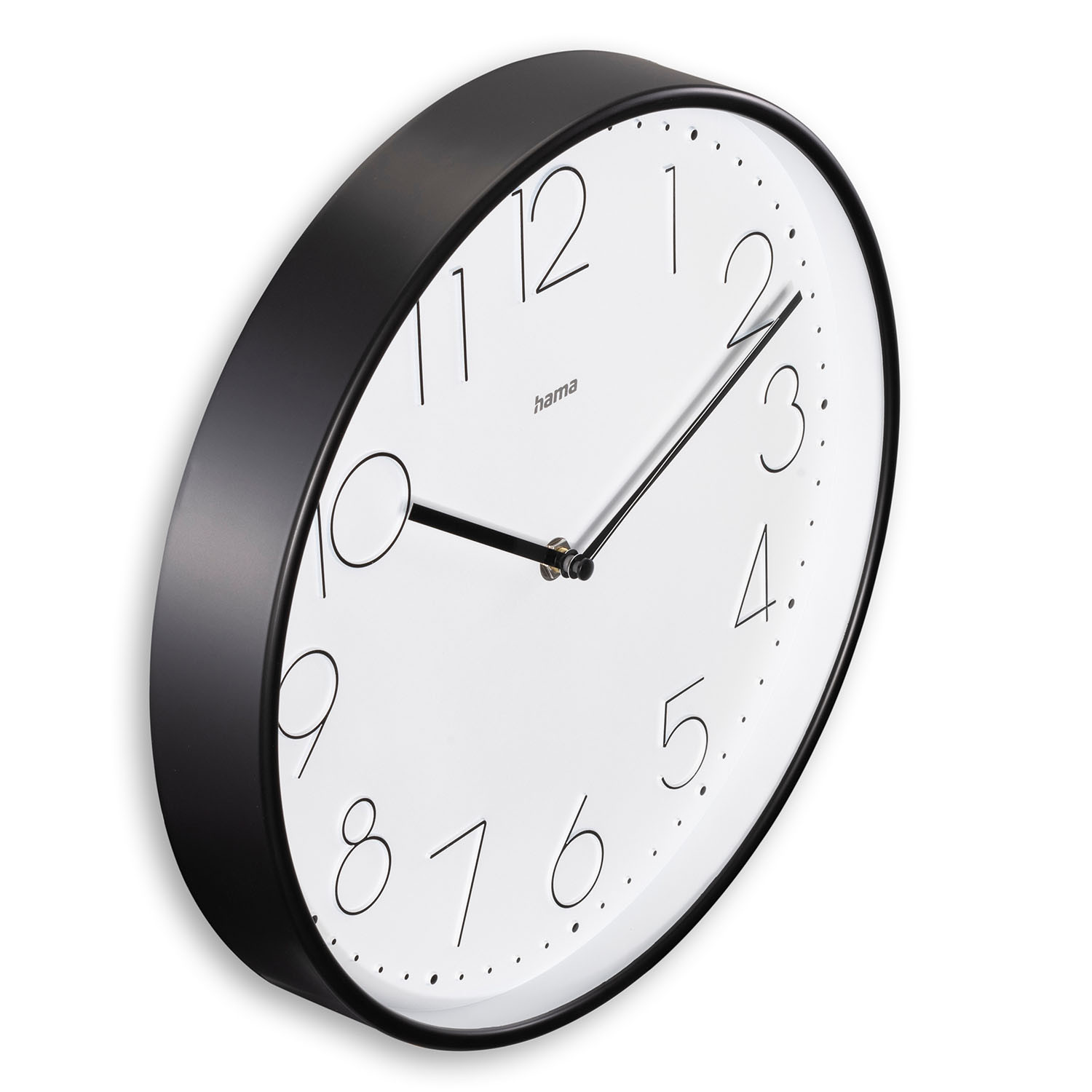 HAMA Corsica Wall Clock 30 cm Black/White