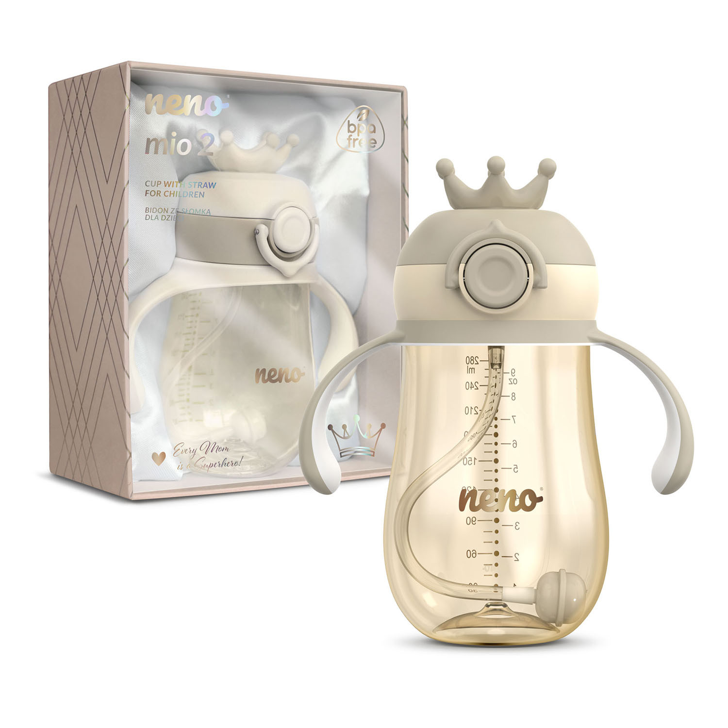 NENO Water Bottle MIO2 Brown 280ml
