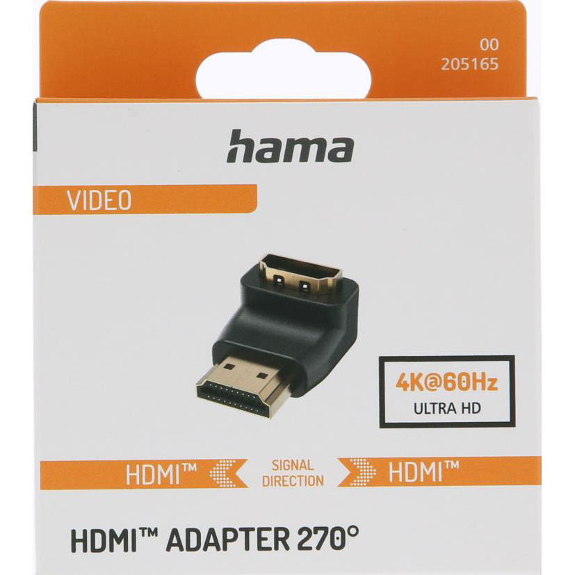 HAMA Adapter HDMI 270 Degree Gold Black