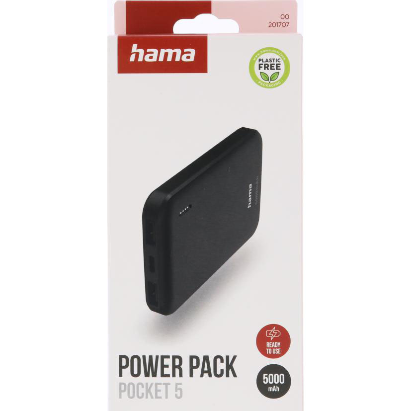 HAMA Powerbank 5000mAh 2xUSB-A Anthracite