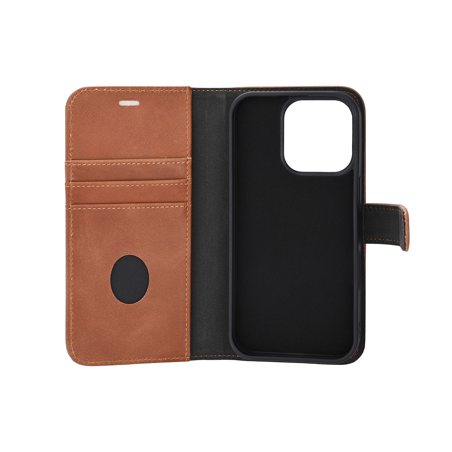 RADICOVER 2in1 Anti Radiation RFID 3 card MagS iPhone 16 Pro Brown Leather