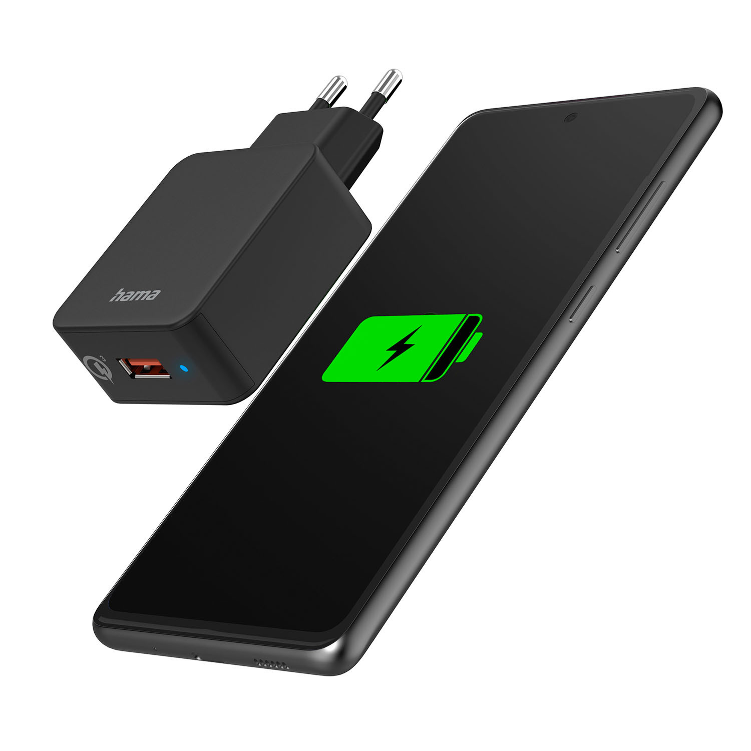 HAMA Fast Charger 1x USB-A Qualcomm 19.5W Black