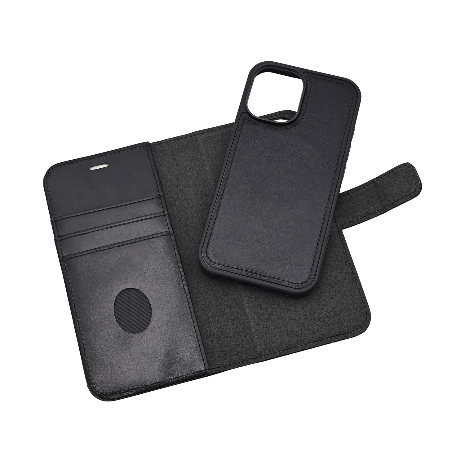 RADICOVER 2in1 Anti Radiation RFID 3 card MagS iPhone 16 Black Leather