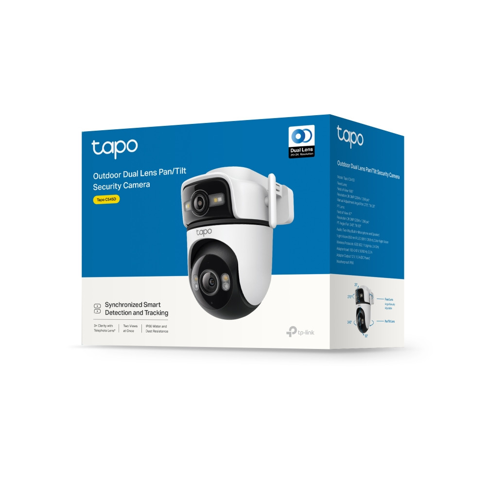 TP-Link Tapo C545D Outdoor Dual Lens Pan/Tilt Security Camer