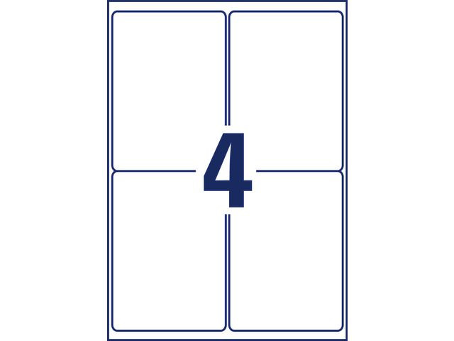 AVERY Avtakbar vrbestandig etiket 99,1x139mm (80)