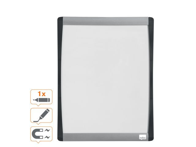 BildeWhiteboard Buet ramme 28x21,5cm Hvit