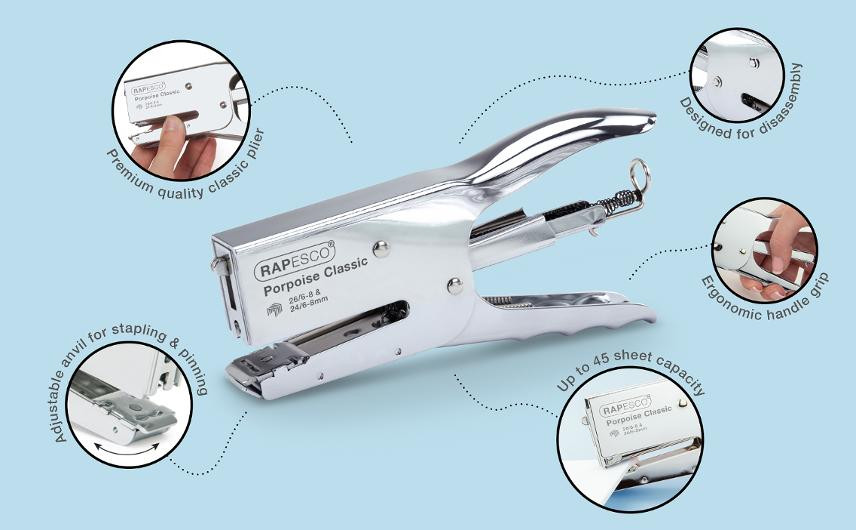 Stiftetang Rapesco Classic 50 Ark Metall