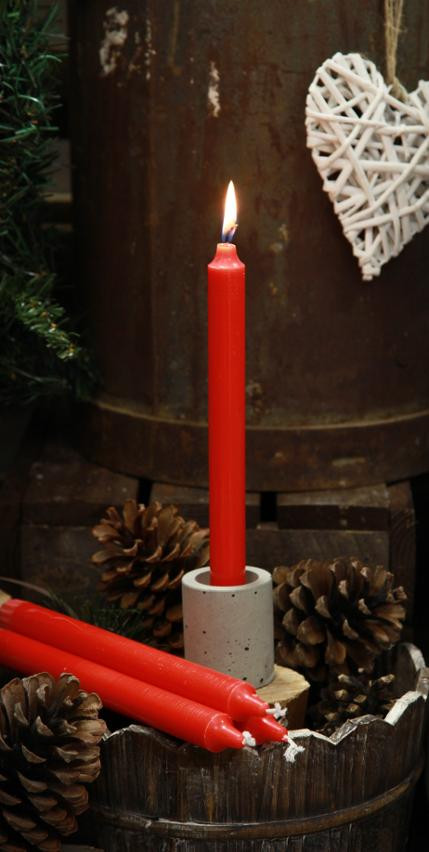 Kronelys Diana Stearin Rød 9 Timer (8 stk)