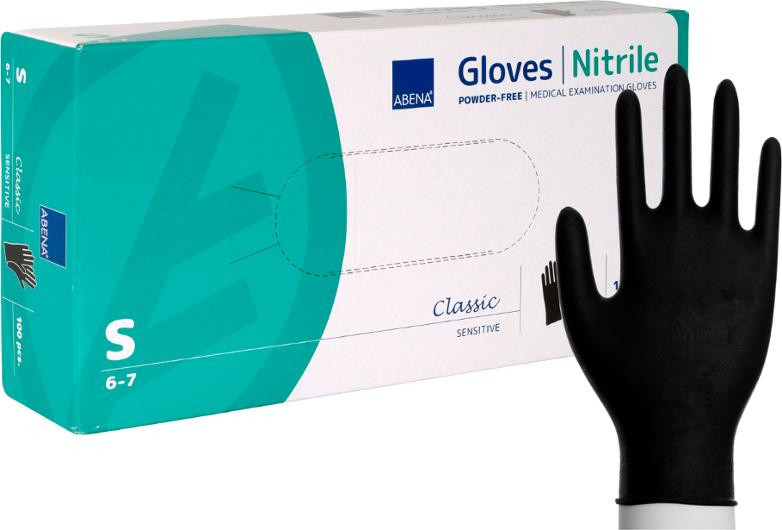 BildeHanske Abena C.s Nitril U/P S Sort (100 stk)