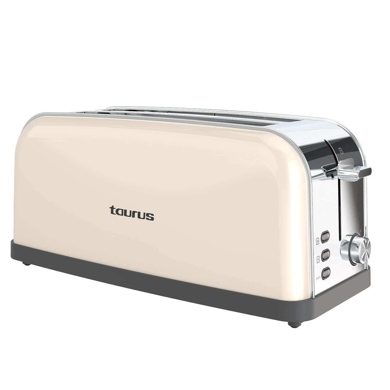 BildeTAURUS Toaster Long Slot Vintage Cream
