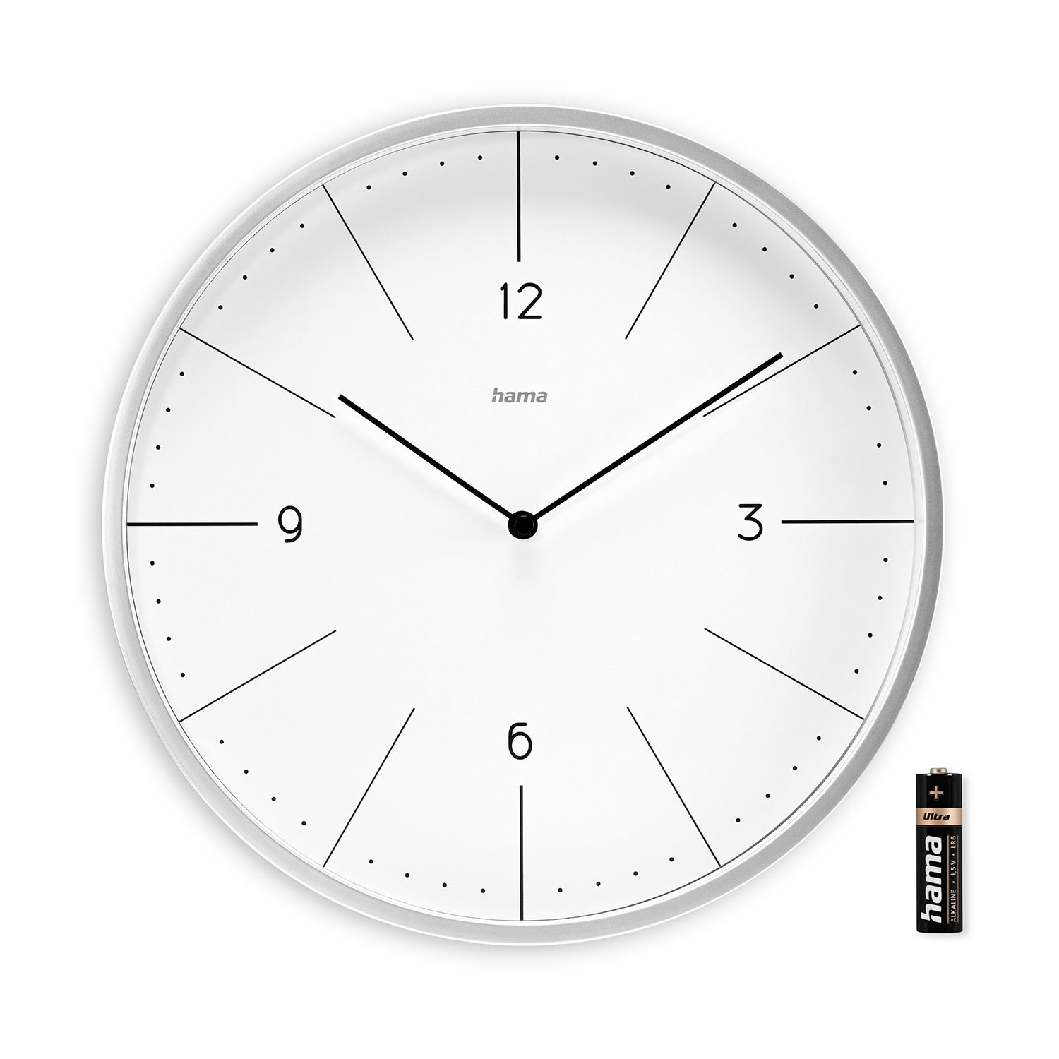 HAMA Wall Clock Sardinia Diameter 30 cm Grey