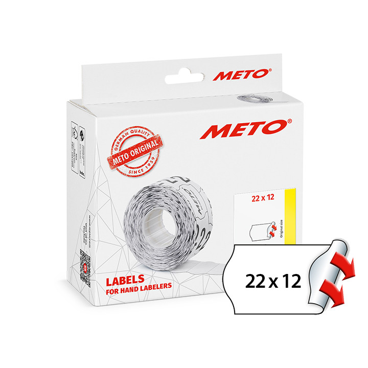 BildeMETO Etiket perm 22x12 hvit (12rl/1000)