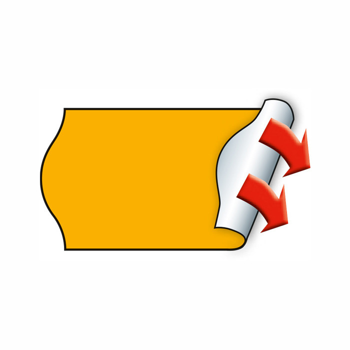 METO Etiket perm 26x16 neonoransje (12rl/1000)