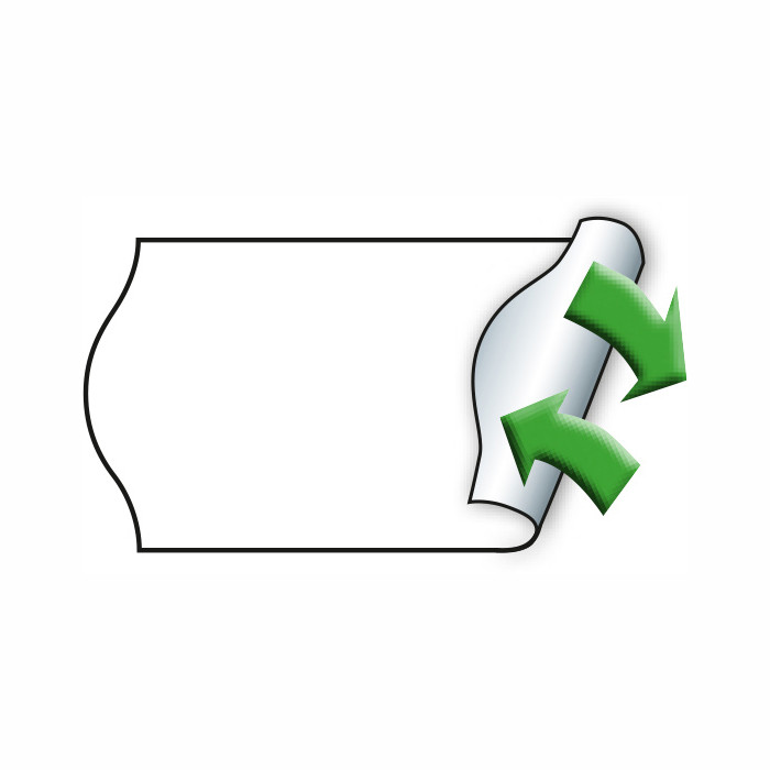 METO Etiket avtak 26x16 hvit (12rl/1000)