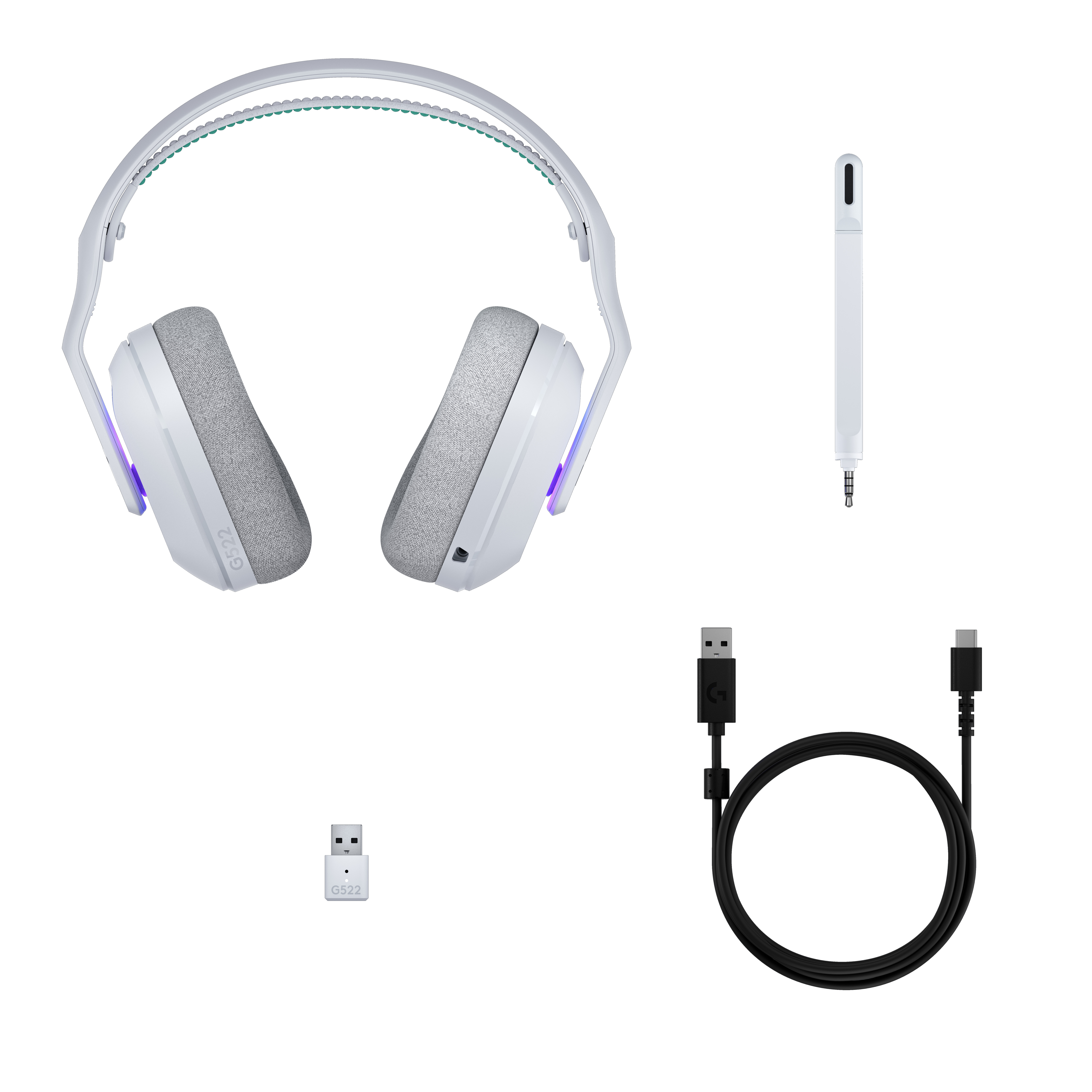 LOGITECH G522 LIGHTSPEED Wireless Gaming Headset, White