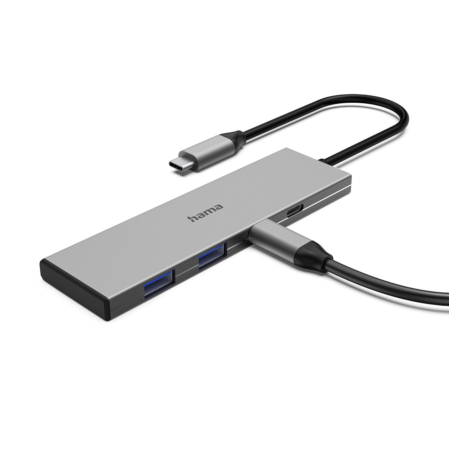 HAMA USB-C Hub USB 3.2 Gen2 2xUSB-C + 2xUSB-A 10 Gbit/s PD Alu