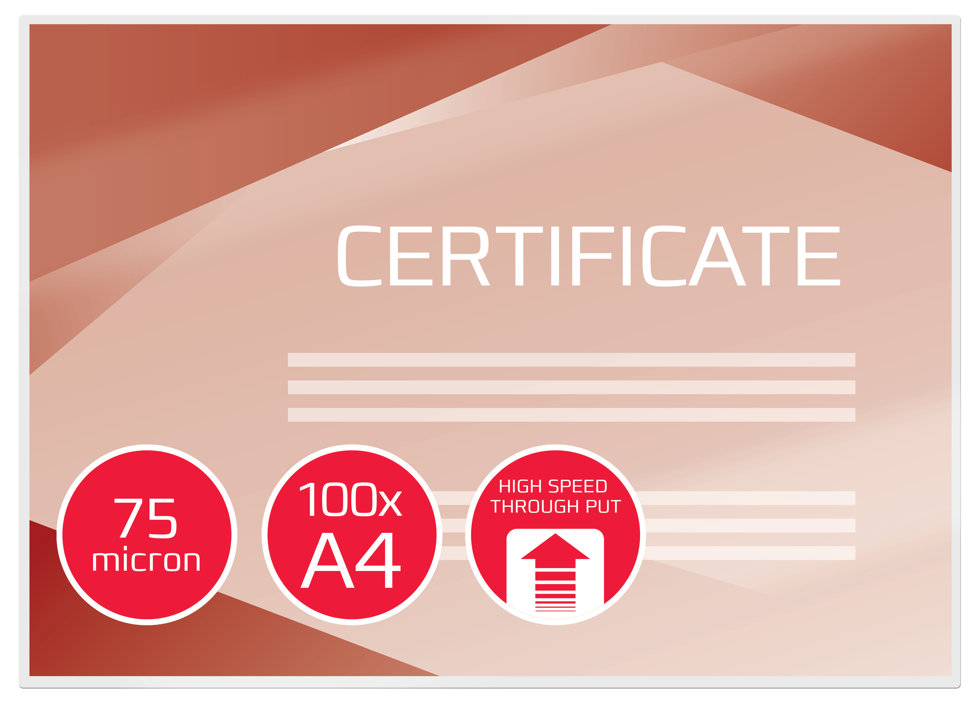 Lamineringsficka GBC A4 HiSp 75mic (100)