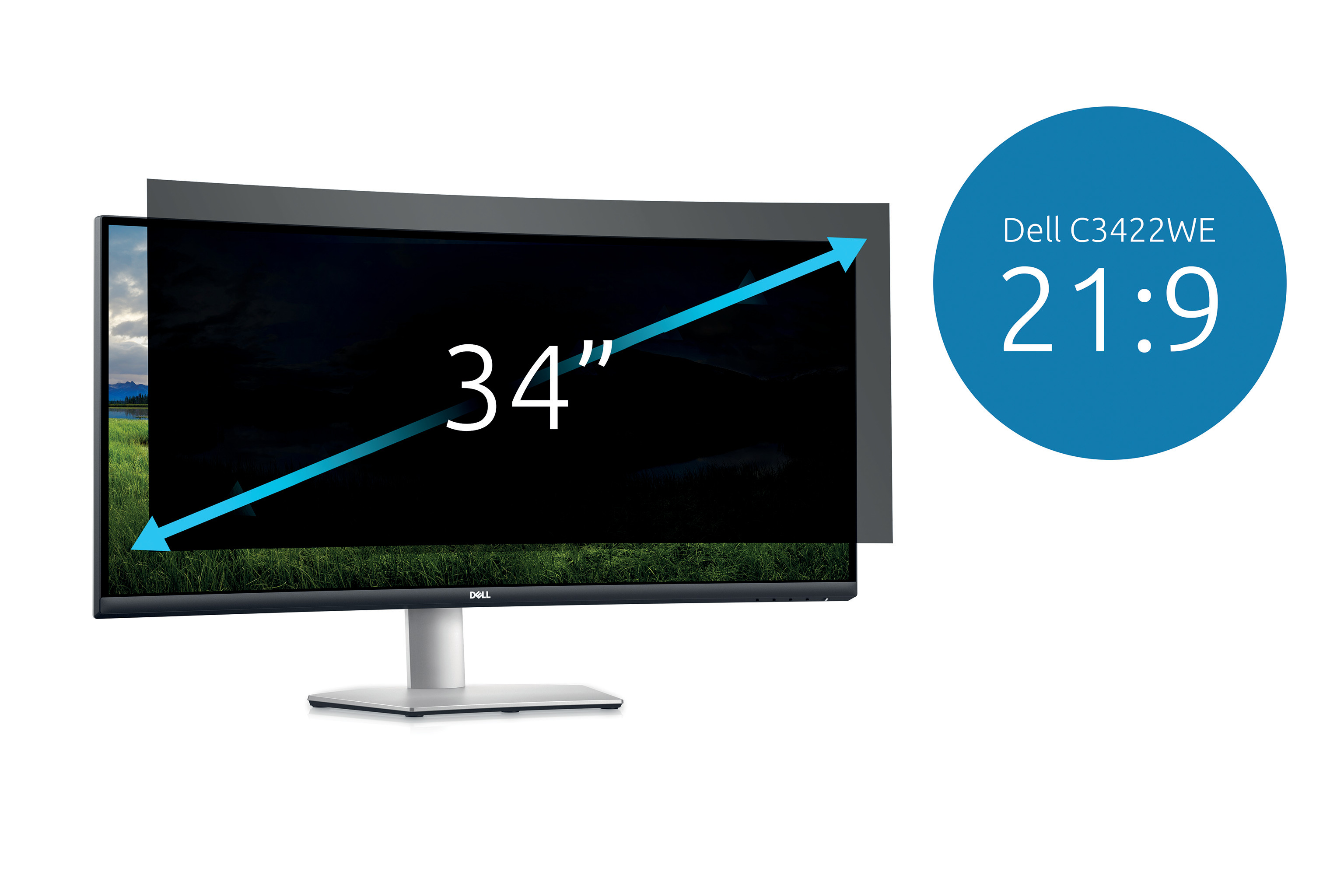 BildeKENSINGTON Privacy Filter 34'' Curved Dell C3422WE