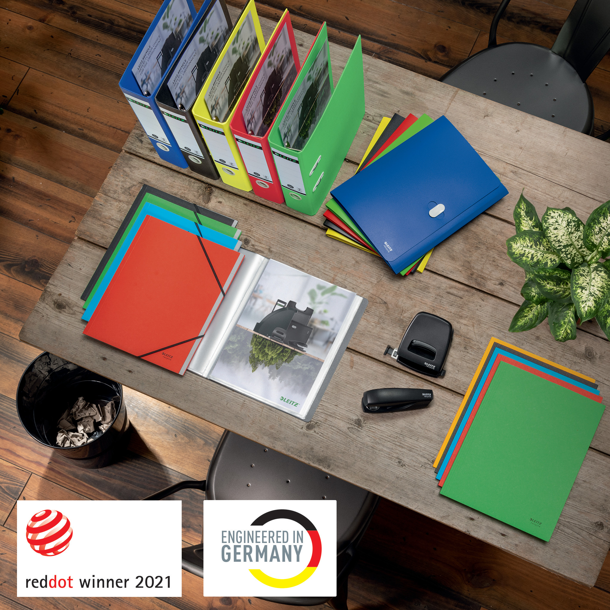 Stiftemaskin Leitz recycle 10 ark Sort