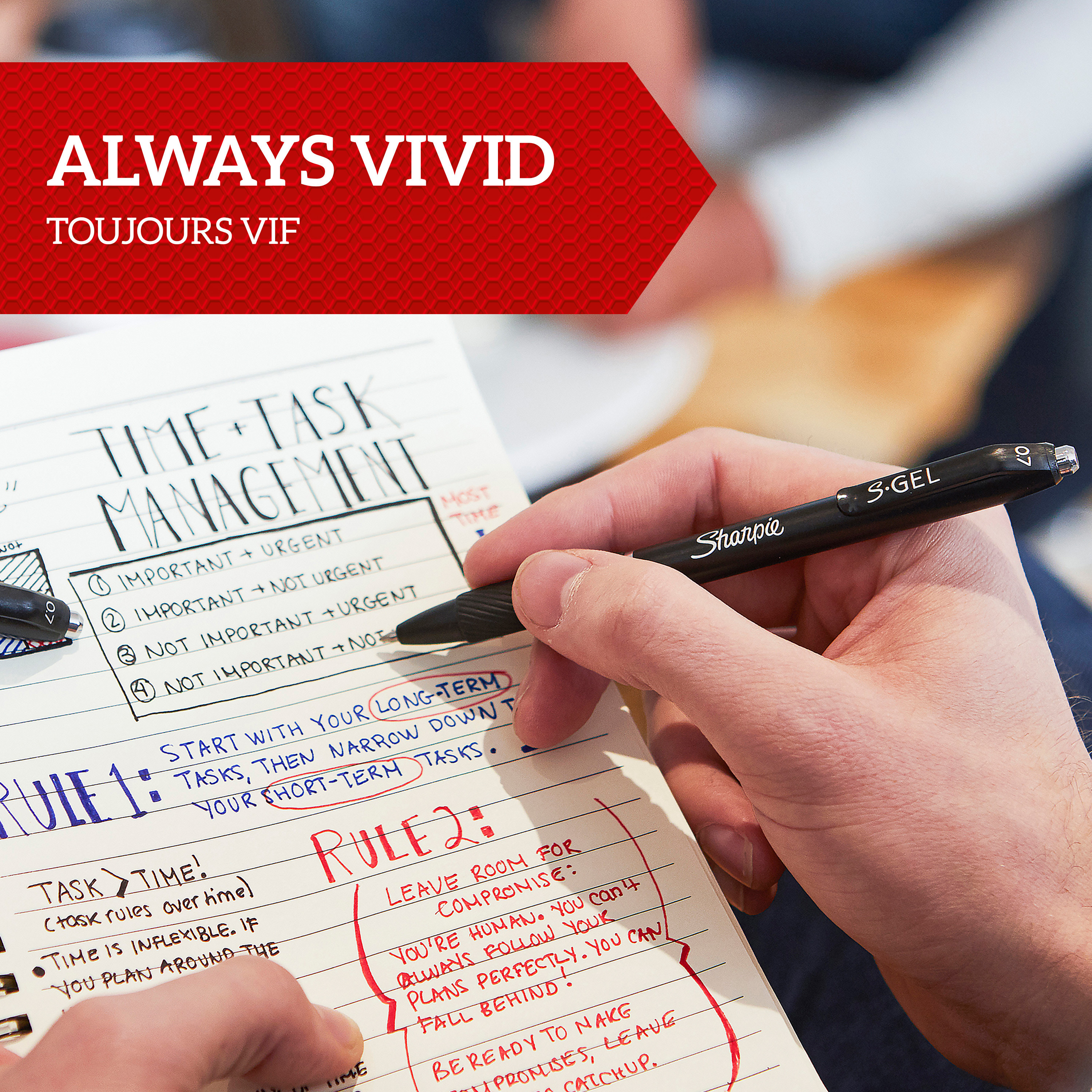 Sharpie Gelblekkpenn S-Gel 0,7 svart blist (3)