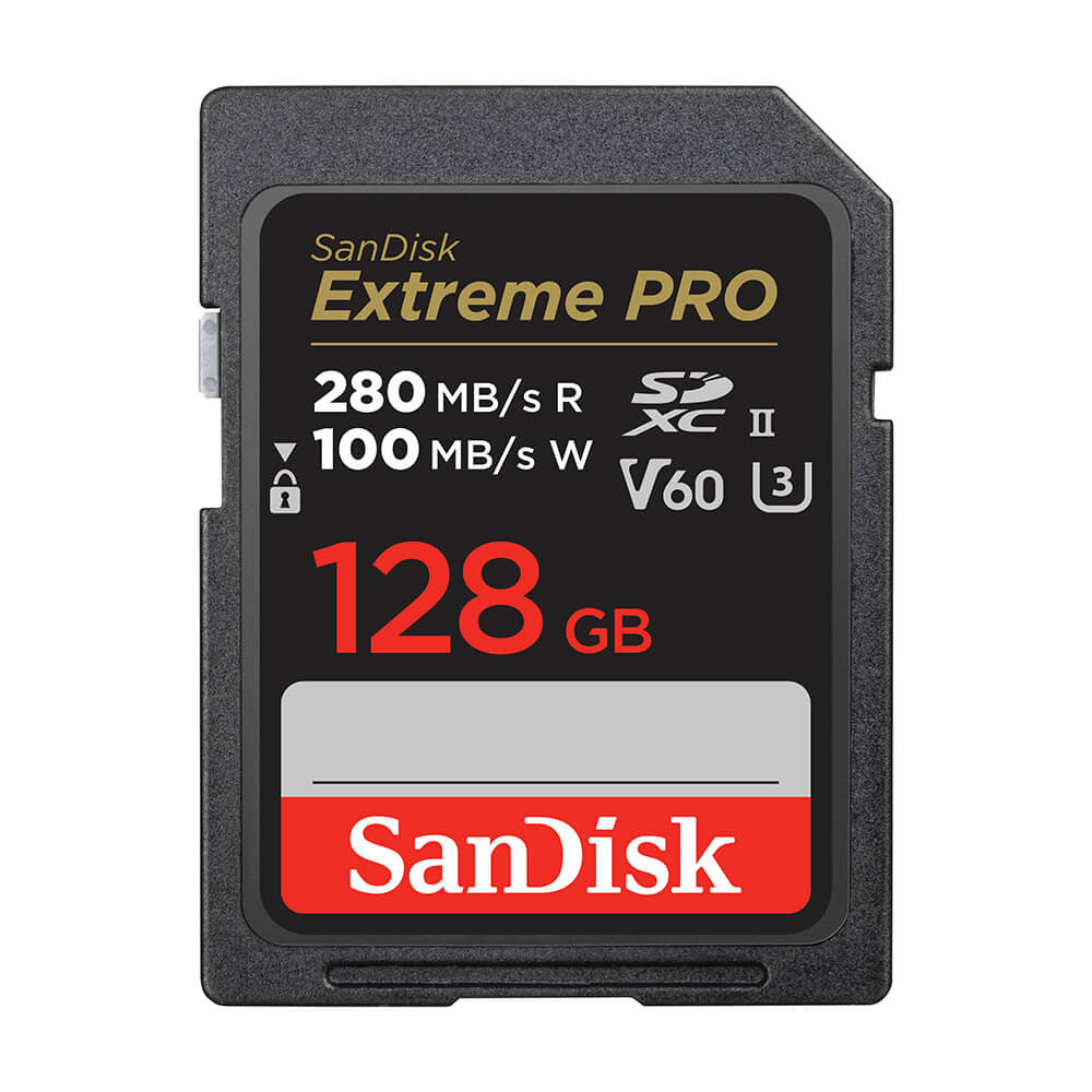 BildeSANDISK SD Extreme Pro 128GB 280MB/s V60 C10 UHS-II