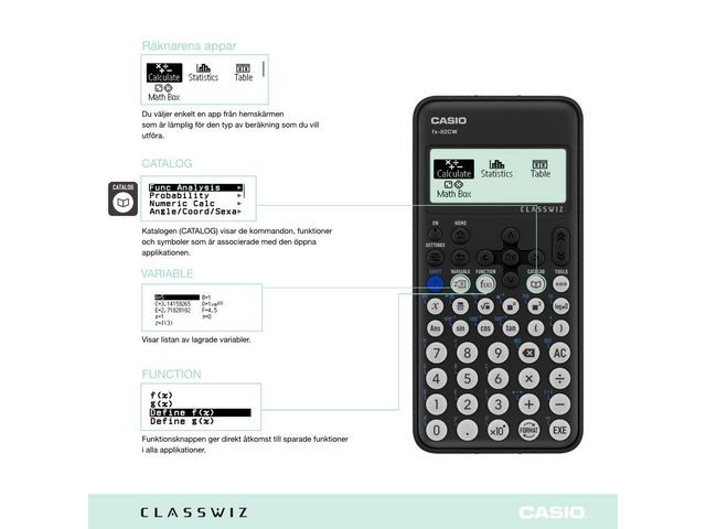 Casio teknisk kalkulator FX-82CW Classwiz