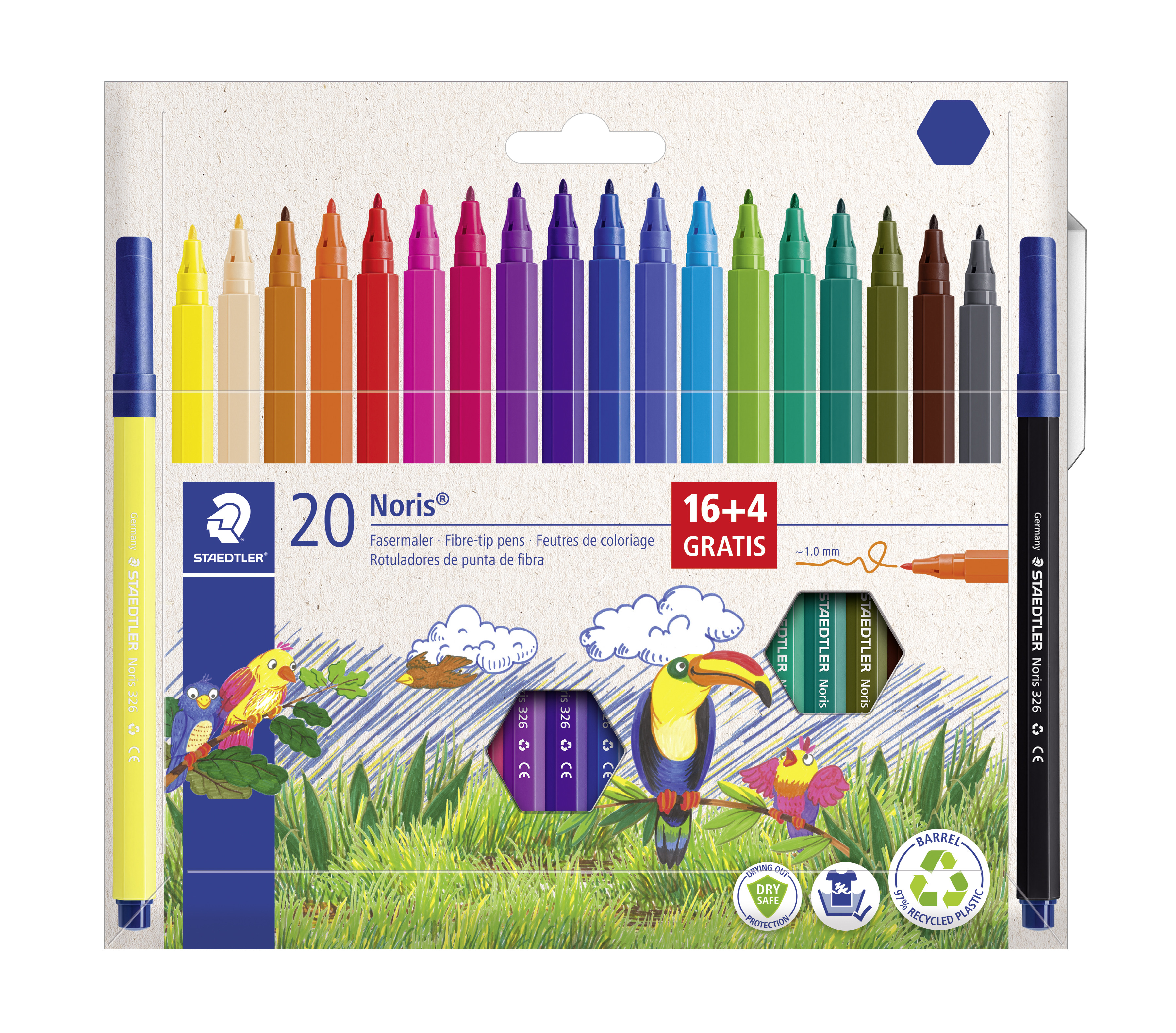 STAEDTLER Fibre-tip pens Noris wallet (20)