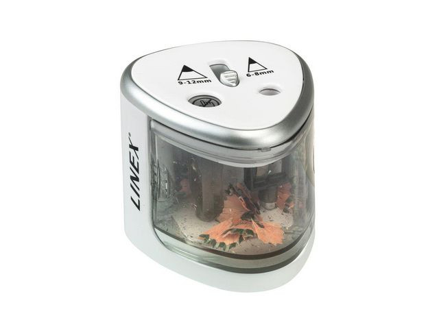 BildeLinex Blyantspisser dobbel Batteri Hvit