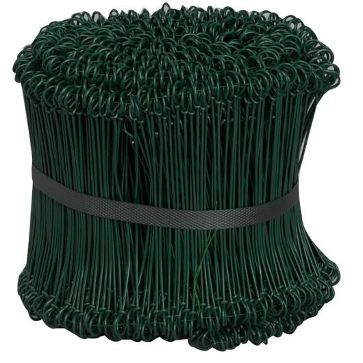 BildeSekketråd 150Mm Plastet Grønn (1000 stk)