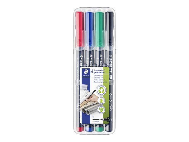 STAEDTLER Merkepenn Lumocolor Perm. 0,6mm assortert (4)