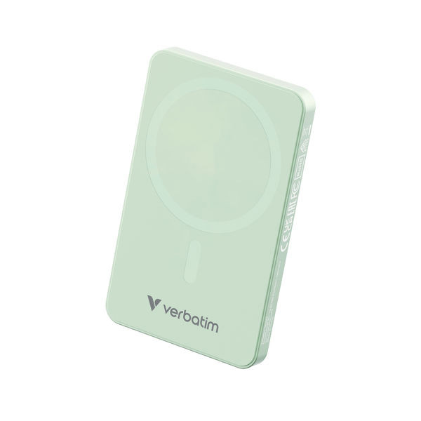 VERBATIM Essentials Powerbank Magnet Wireless 5000Mah Green