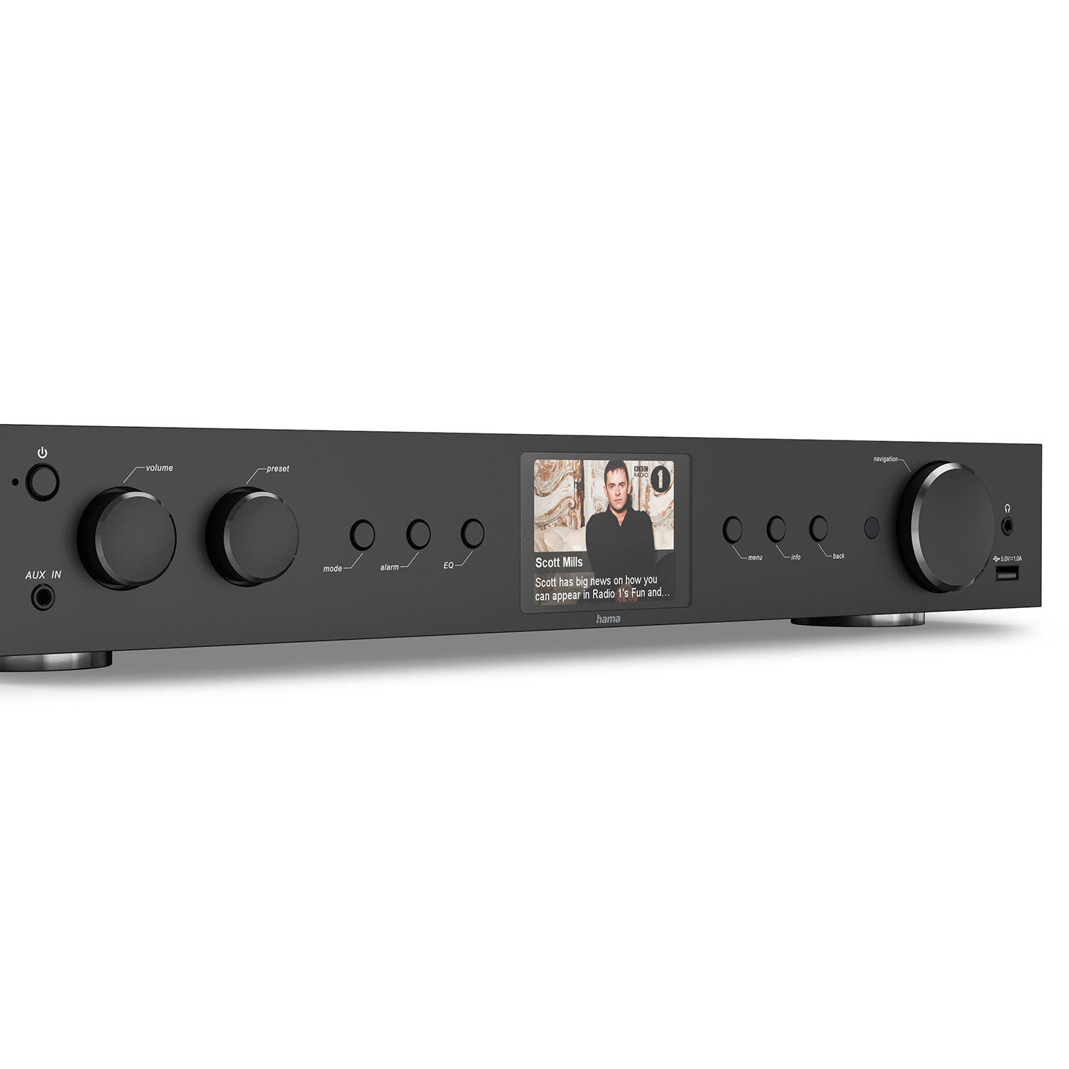 HAMA Radio DAB+ Intern. FM BT DIT2105 Svart