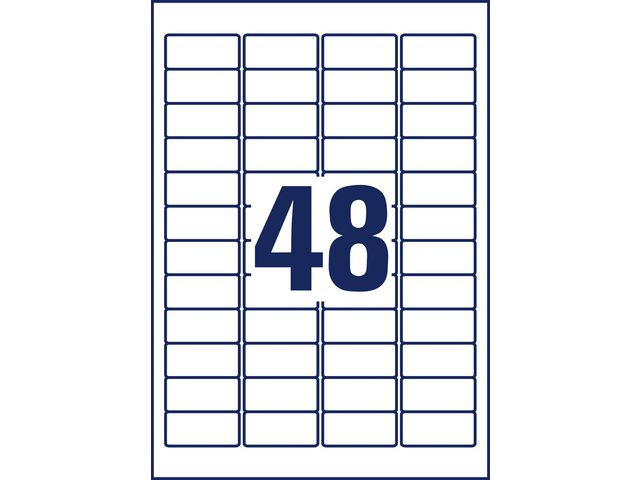 AVERY Vrbestandige filmetiketter 45,7x21,2mm (960)