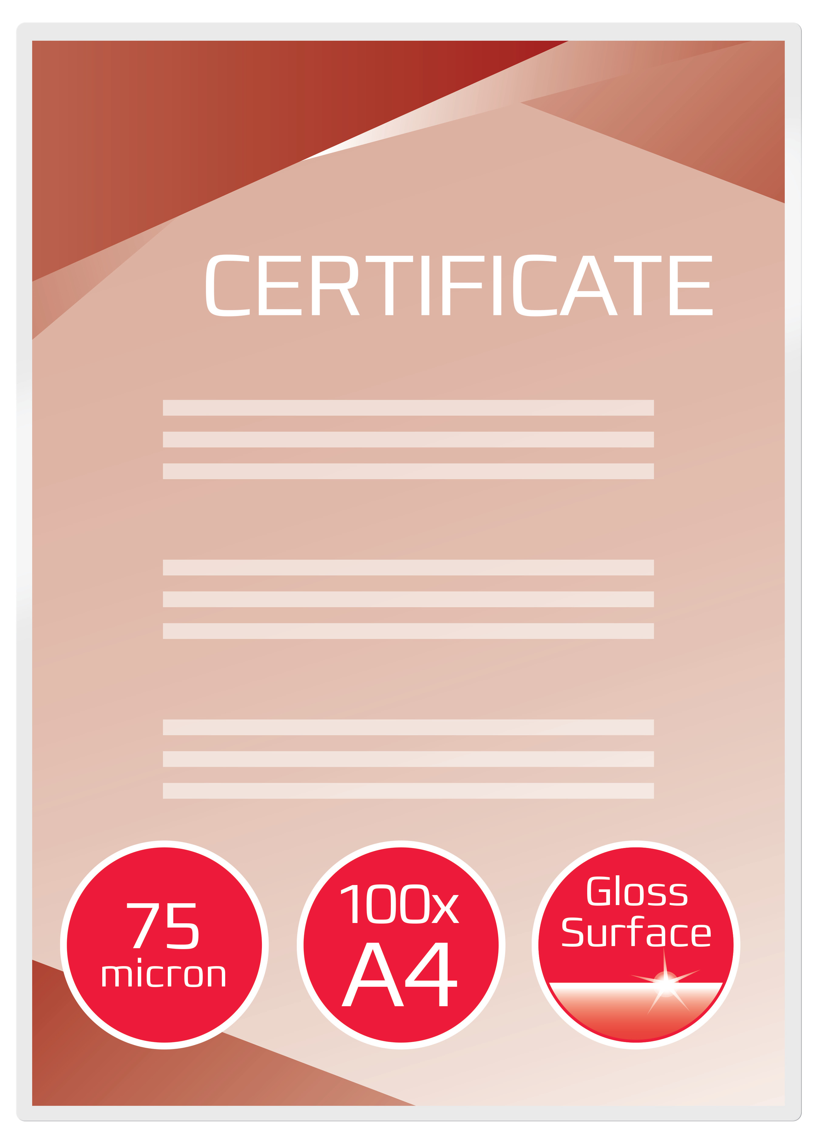 Lamineringslomme GBC A4 75 my