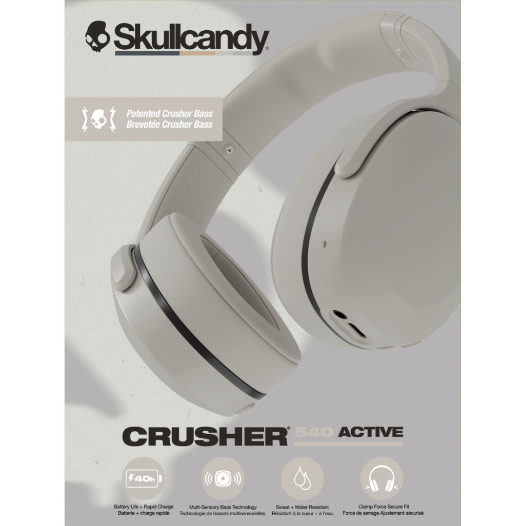 SKULLCANDY Headphone CRUSHER 540 Active Over-Ear Grey Concrete