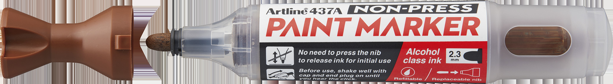 Artline Non-press paint marker 437A Brown