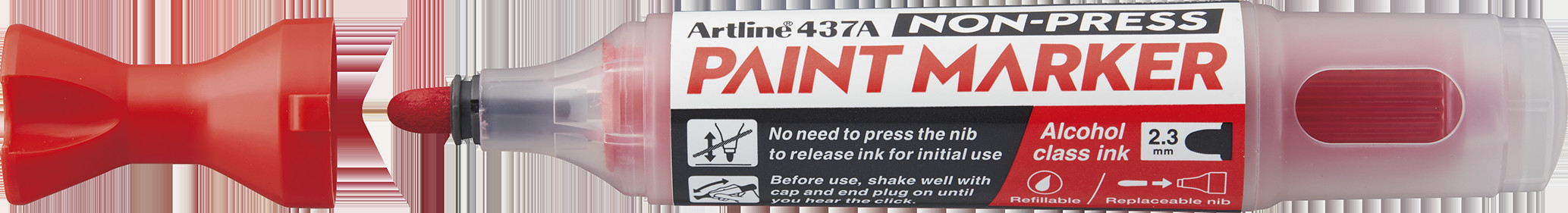 Artline Non-press paint marker 437A Red