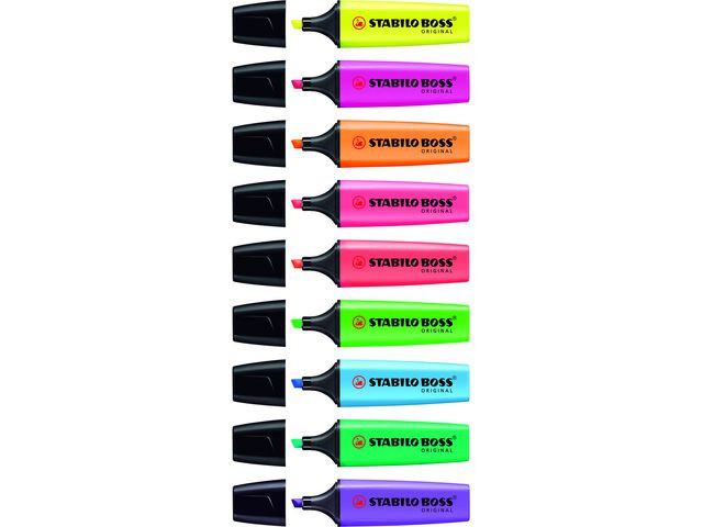 Tekstmarker Stabilo Boss Rød (10 stk)