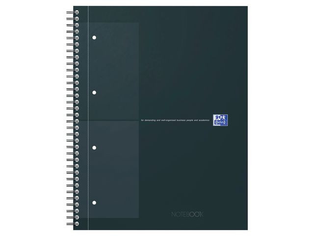 BildeNotatbok Oxford Int. A4+ Rutet Sort