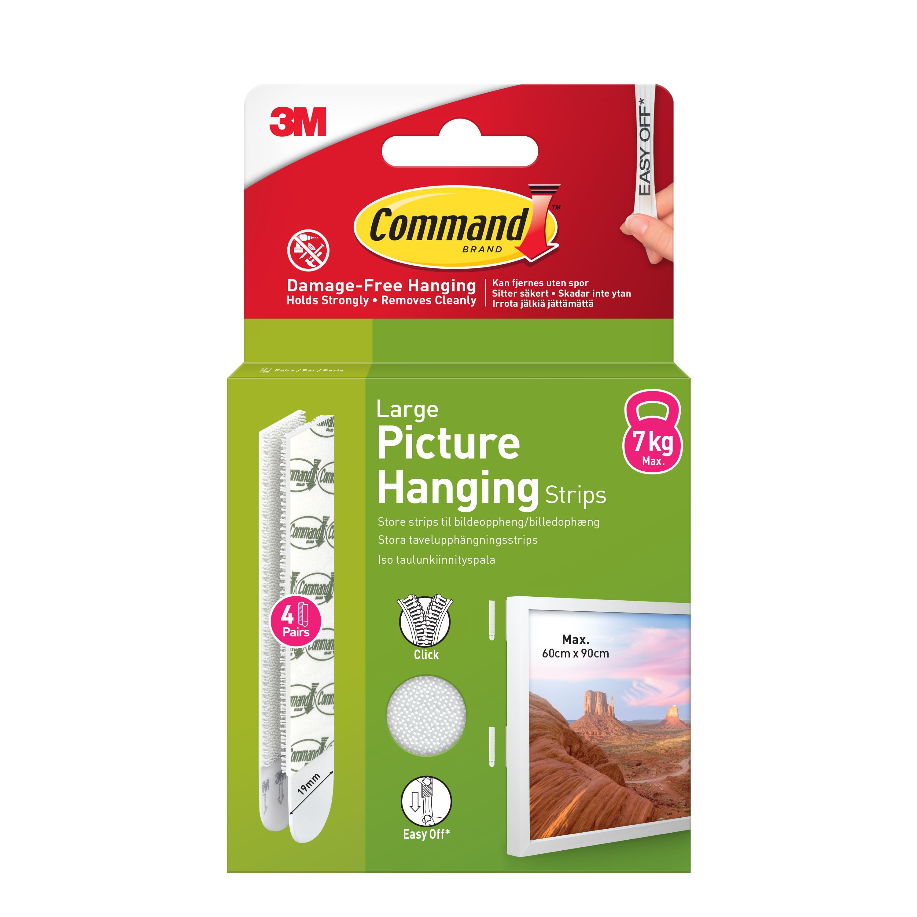 Command Strips White Large 4 Sets 17206WHI-4