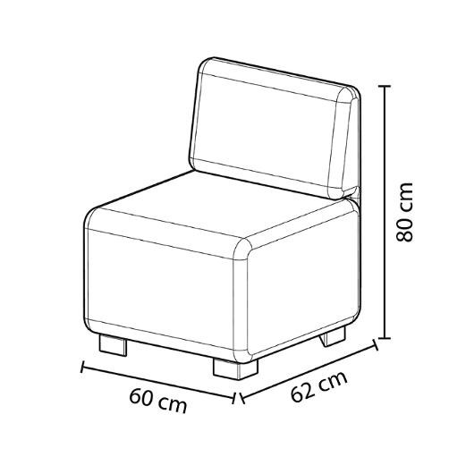 Modulsofa Hizia Sete M/Rygg Brun