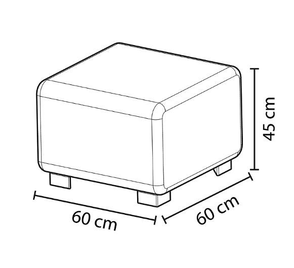 Modulsofa Hizia Sete U/Rygg Blå