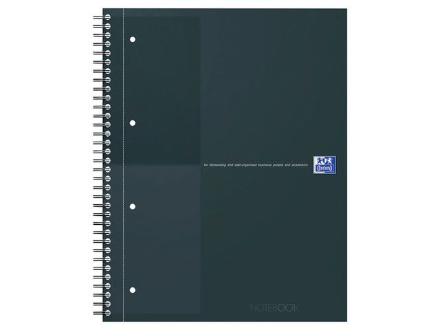 BildeNotatbok Oxford Int. A4+ Linjert Sort