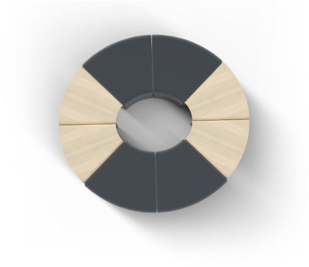 Modulsofa Hizia Hjørnebord Bøk