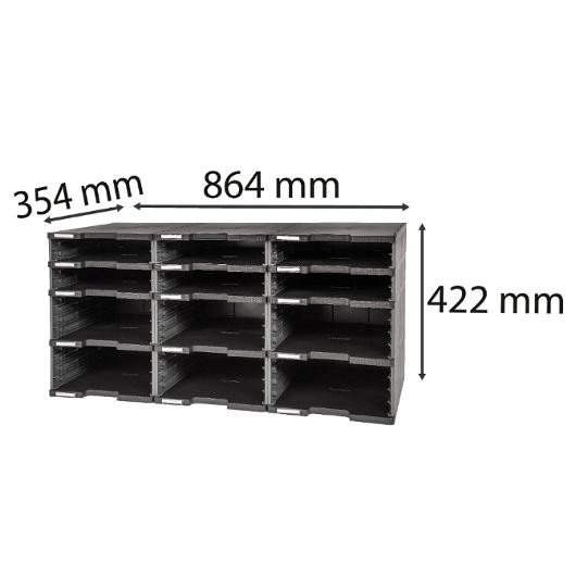 Posthylle Exacompta 12 Rom Sort