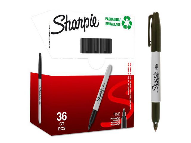 BildeMerkepenn Sharpie F Sort (36 stk)