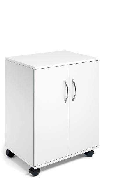 BildeKontorskap Durable 74/53 M/Hjul Hvit