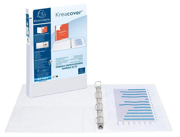 Innstikkperm Exacompta A4+4D 30/47Mm Hvi